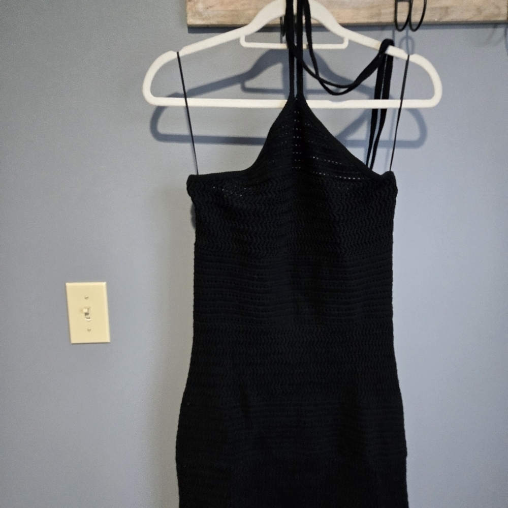 NWT FRENCH CONNECTION Nellis Cotton Crochet Halterneck Mini Dress - Picture 4 of 8